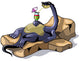 Illustration Brontosaurus Sunbathing Wall Decal