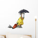 Illustration Amargasaurus Holding Umbrella Wall Decal