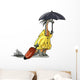 Illustration Amargasaurus Holding Umbrella Wall Decal