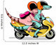 Illustration Two Raptors Riding Wall Decal