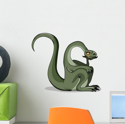 Illustration Brontosaurus Thinking Wall Decal