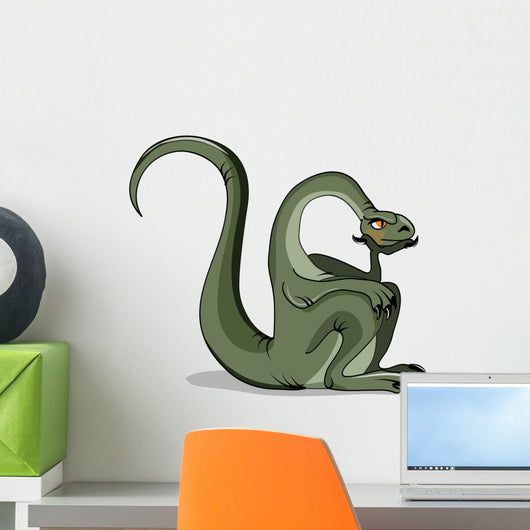 Illustration Brontosaurus Thinking Wall Decal