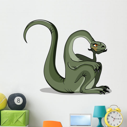Illustration Brontosaurus Thinking Wall Decal