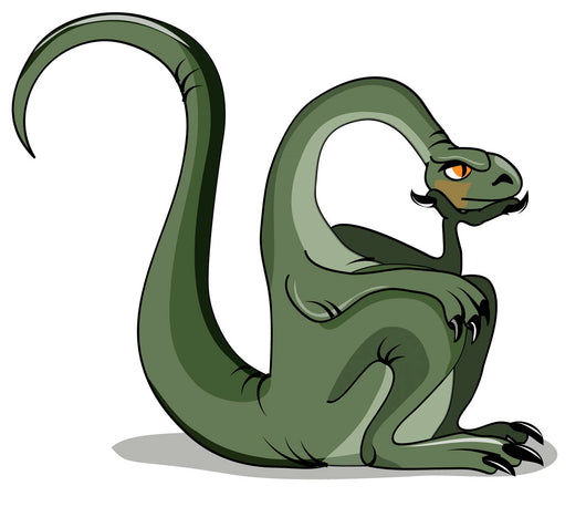 Illustration Brontosaurus Thinking Wall Decal