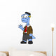 Illustration Brontosaur Dressed up Wall Decal