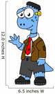 Illustration Brontosaur Dressed up Wall Decal
