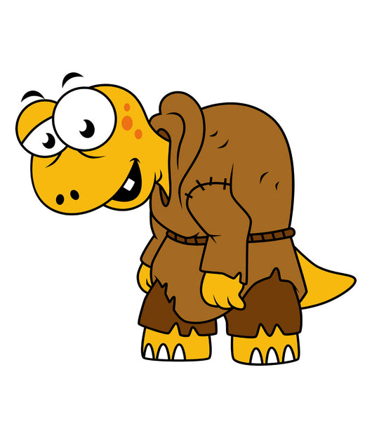 Cartoon Illustration Dinosaur Hunchback Wall Decal