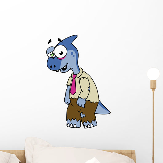 Illustration Parasaurolophus Dressed up Wall Decal