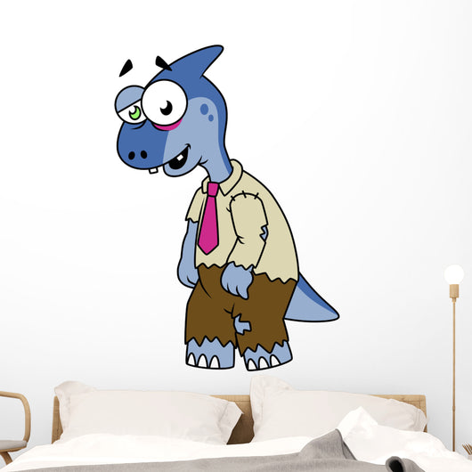 Illustration Parasaurolophus Dressed up Wall Decal