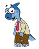 Illustration Parasaurolophus Dressed up Wall Decal
