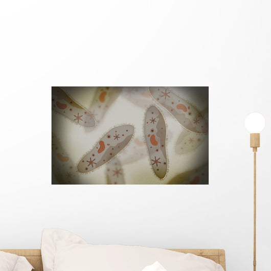 Microscopic Paramecium Wall Decal Design 3