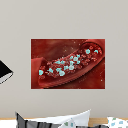 Microscopic Blood Clotting inside Wall Decal