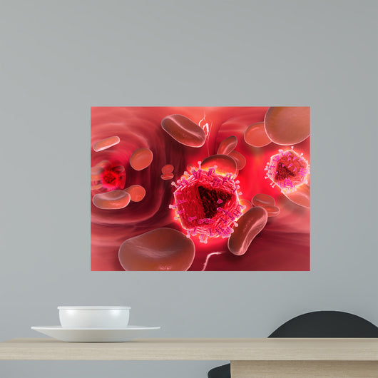 Microscopic HIV Virus inside Wall Decal
