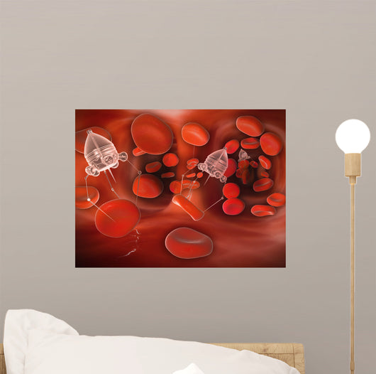 Medical Nanobots Bloodstream with Wall Decal