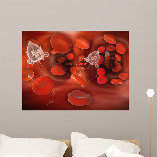 Medical Nanobots Bloodstream with Wall Decal