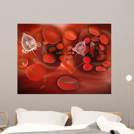 Medical Nanobots Bloodstream with Wall Decal