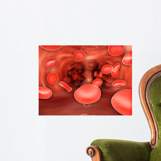 Microscopic Red Blood Cells Wall Decal