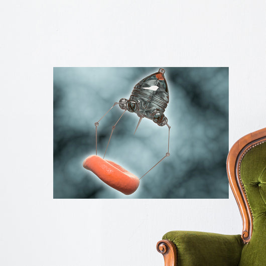 Conceptual Image Nanobot Injecting Wall Decal
