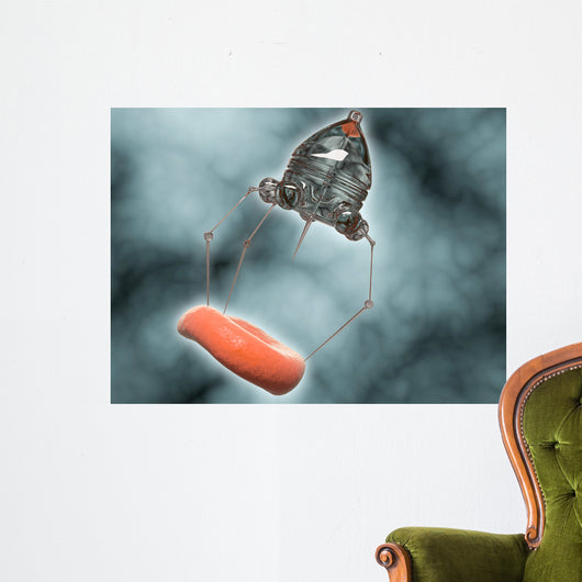 Conceptual Image Nanobot Injecting Wall Decal