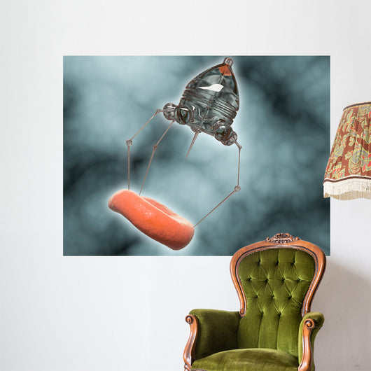 Conceptual Image Nanobot Injecting Wall Decal