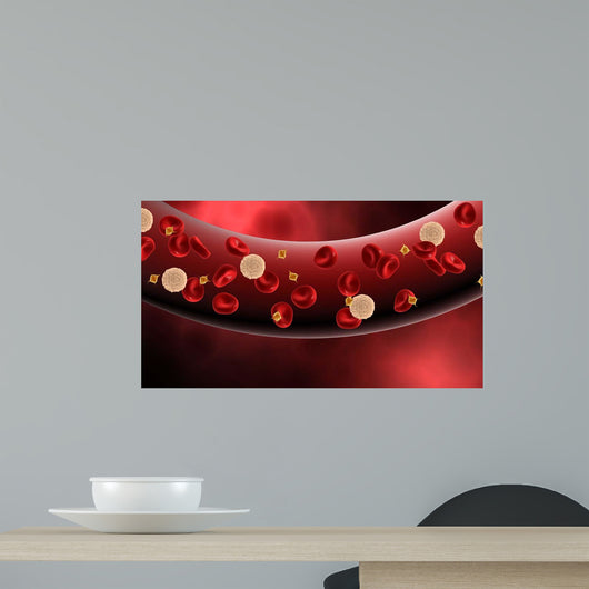 Blood Vessel with Platelets Wall Decal