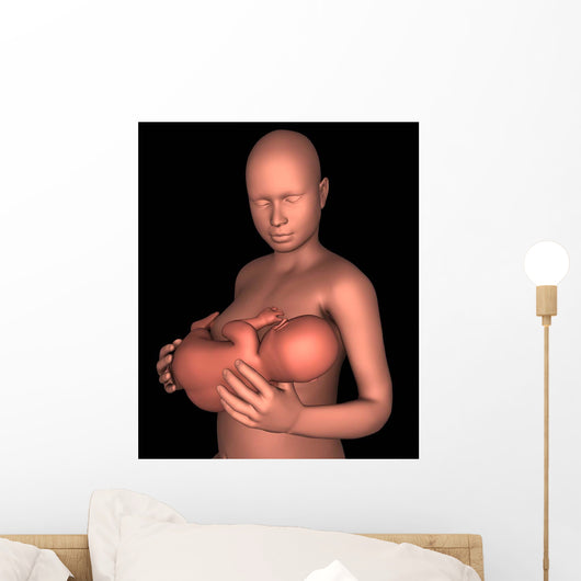 Mother Breastfeeding Baby Wall Decal Design 3