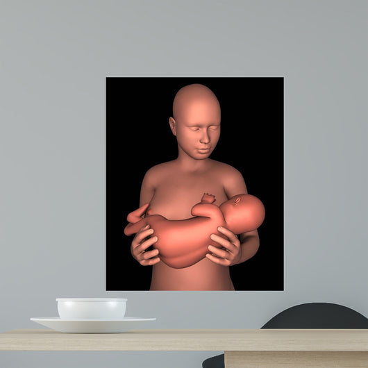 Mother Breastfeeding Baby Wall Decal Design 2