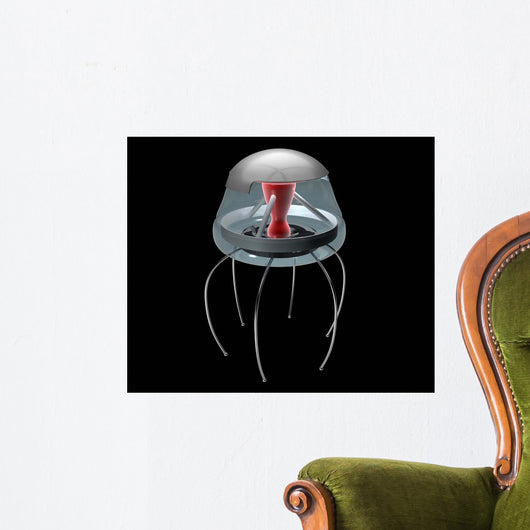 Nanobot Illustration Black Wall Decal Design 5