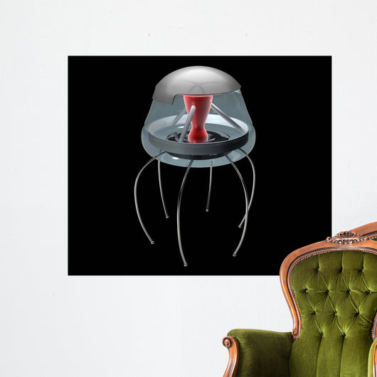 Nanobot Illustration Black Wall Decal Design 5