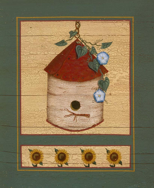 Birch Birdhouse Wall Decal