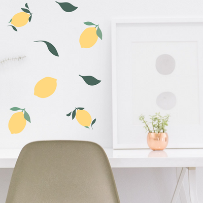 Citrus Lemon Nursery Wall Decals — Fresh Peel and Stick Sticker Set
