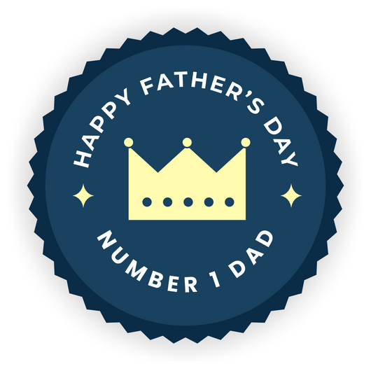 Number 1 Dad Father's Day Sticker