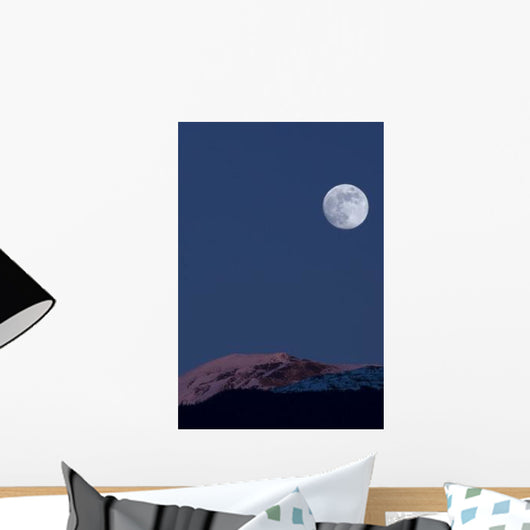 Full Moon Alpenglow Wall Decal Design 1