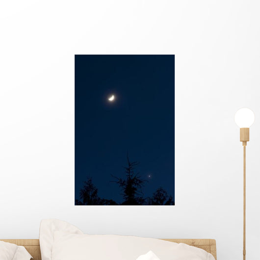 Moon and Venus Conjunction Wall Decal Design 2