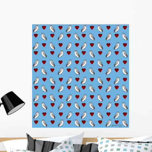 Owl Pattern Wall Decal