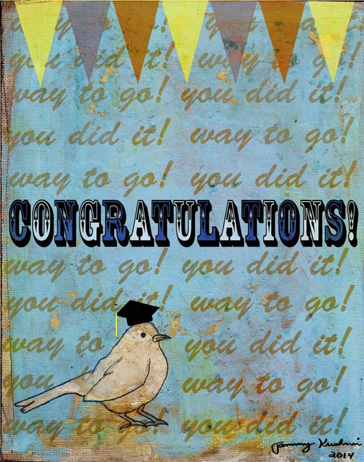 Congratulations Bird Wall Decal