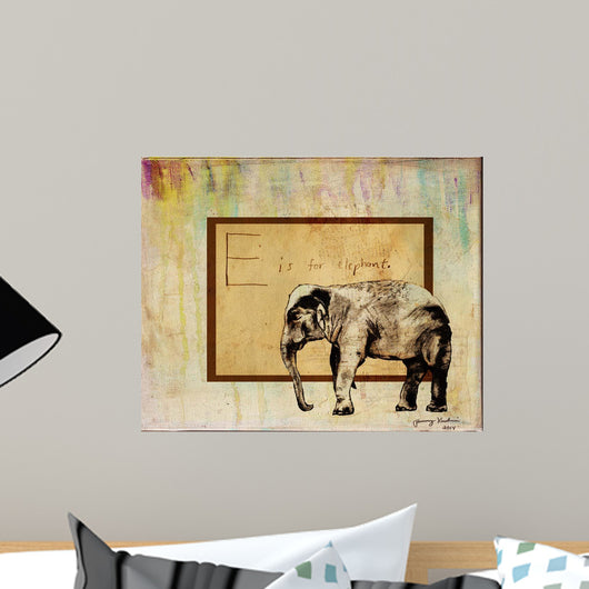 E Is for Elephant Wall Decal