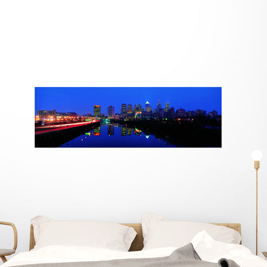 Philadelphia Skyline Featuring Schuylkill Wall Decal