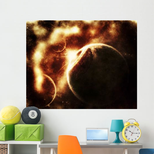 Apocalyptic Solar System Wall Decal