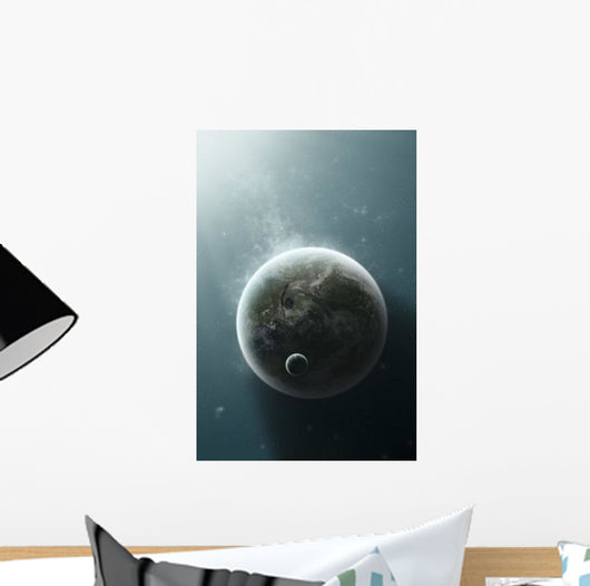 Earth-like Planet Illuminated Nearby Wall Decal