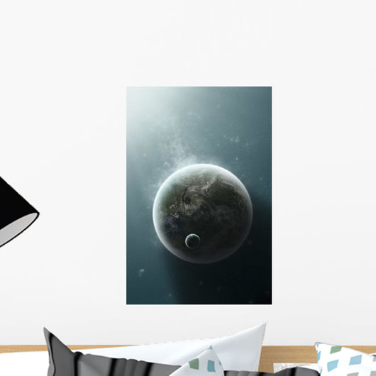 Earth-like Planet Illuminated Nearby Wall Decal