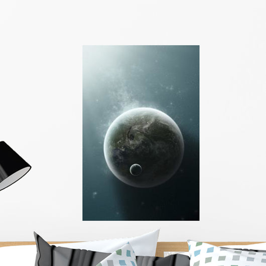 Earth-like Planet Illuminated Nearby Wall Decal