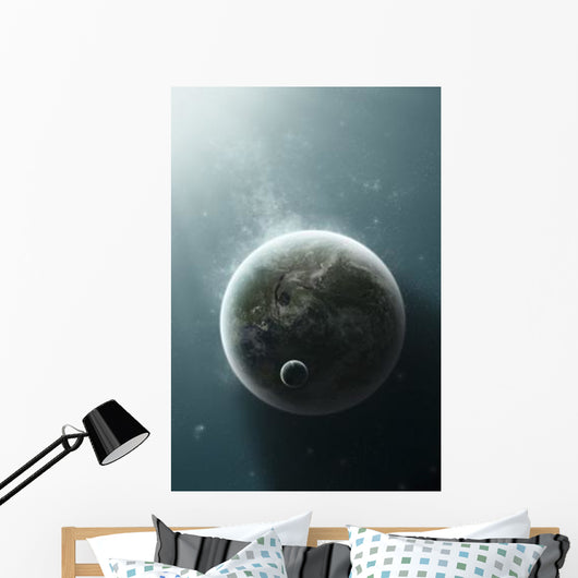 Earth-like Planet Illuminated Nearby Wall Decal