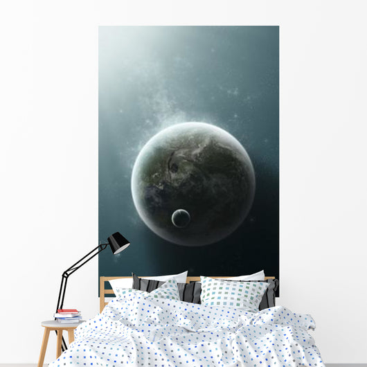 Earth-like Planet Illuminated Nearby Wall Decal