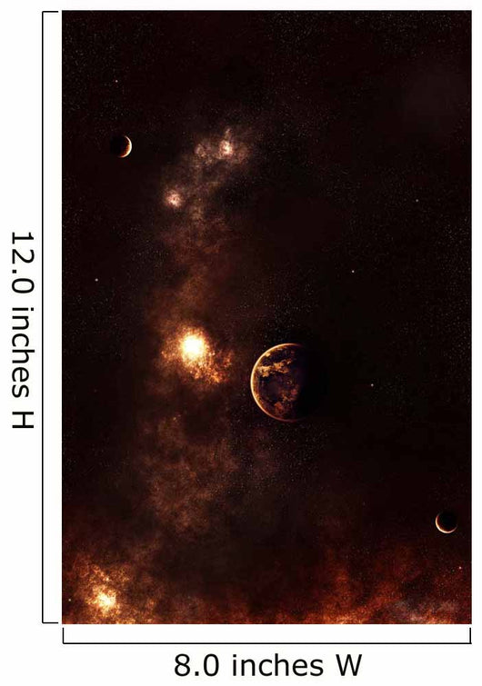 A Planet Illuminated Plasma Floating Wall Decal