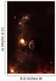 A Planet Illuminated Plasma Floating Wall Decal