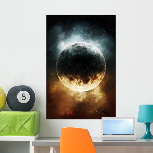 Rare Planet Surrounded Cloud Wall Decal