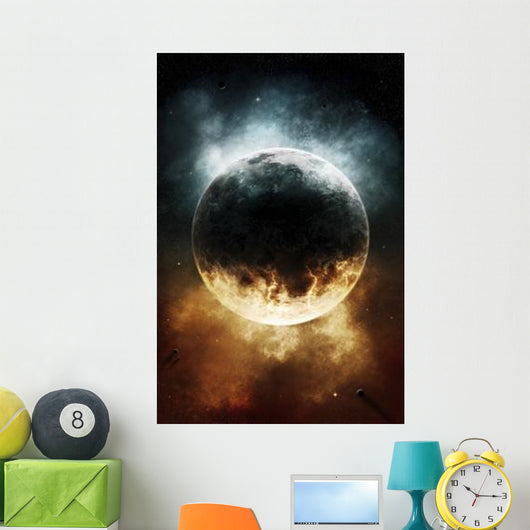 Rare Planet Surrounded Cloud Wall Decal