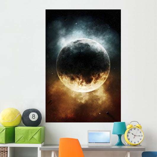 Rare Planet Surrounded Cloud Wall Decal