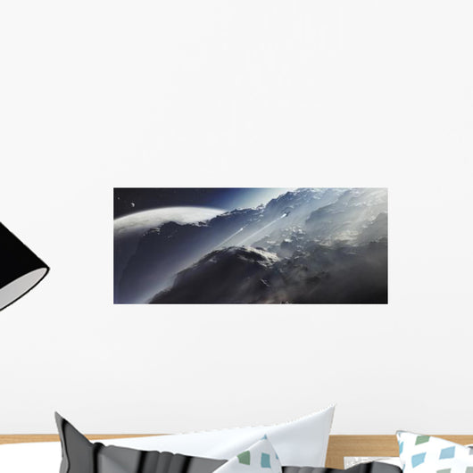 Alien Scout Ship Escapes Wall Decal